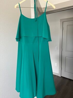 Ann Taylor petite Teal Spaghetti-Strap Midi Dress